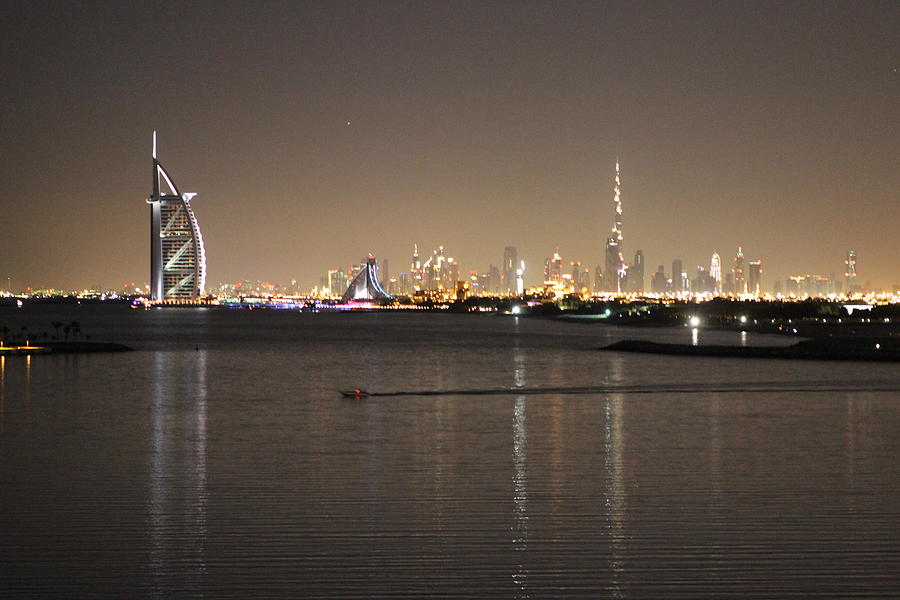 Dubai night Photograph by Sladjana Lazarevic
