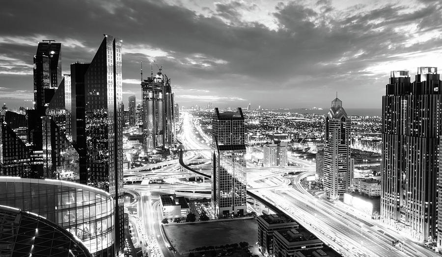 Dubai rush hour Photograph by Alexey Stiop