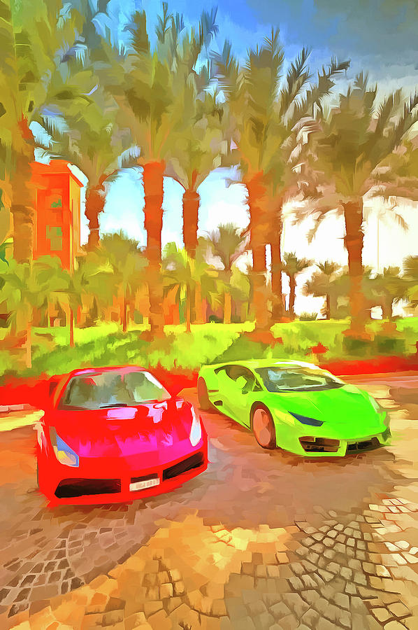 Dubai Super Cars Pop Art Photograph by David Pyatt