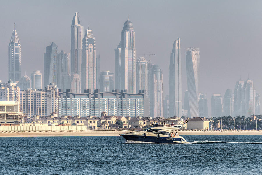 Dubai Yacht And Architecture Photograph by David Pyatt