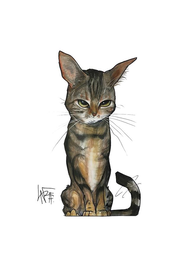Pet Portrait Drawing - Dubell Smith 3261 by John LaFree