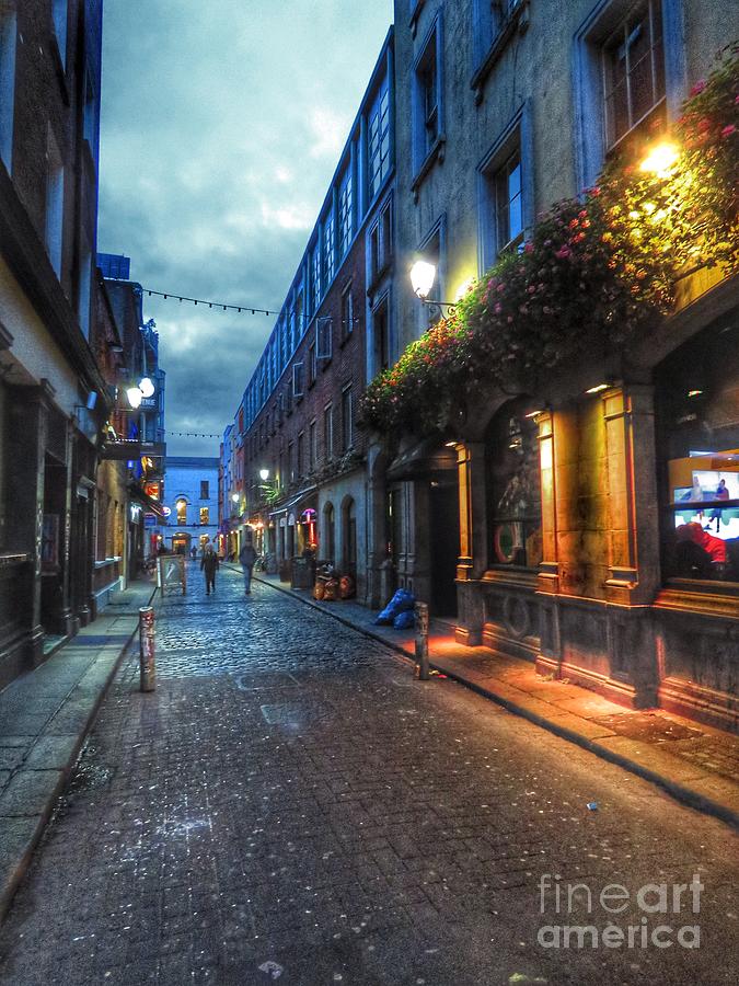 Dublin alley at dusk Photograph by Rrrose Pix
