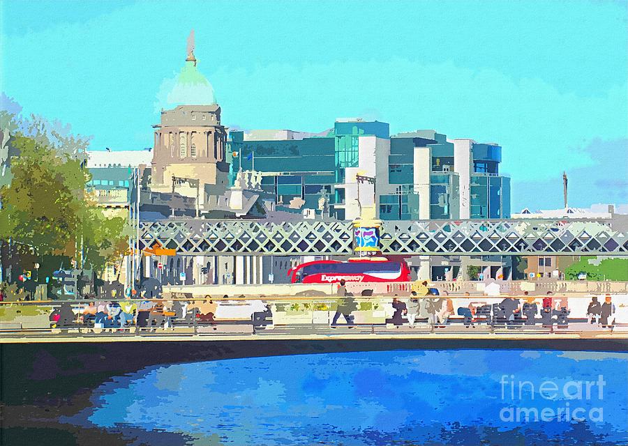 Dublin city ireland paintings wall art poster for you  Painting by Mary Cahalan Lee - aka PIXI