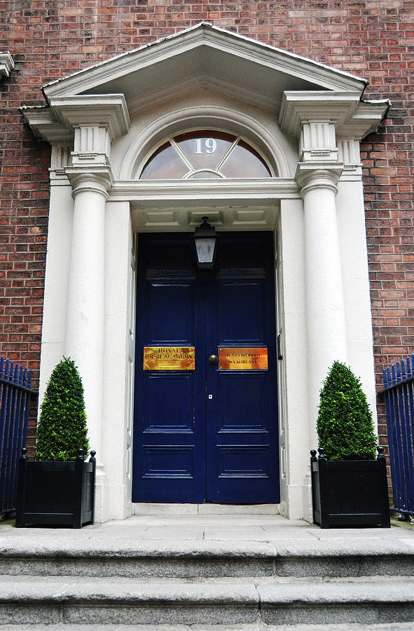Dublin Doors Georgian Style Blue with Roman Columns Ireland Photograph by Shawn OBrien