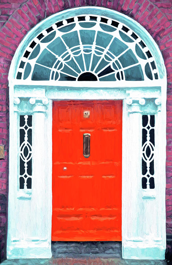 Dublin Georgian Door Digital Art by Dennis Cox