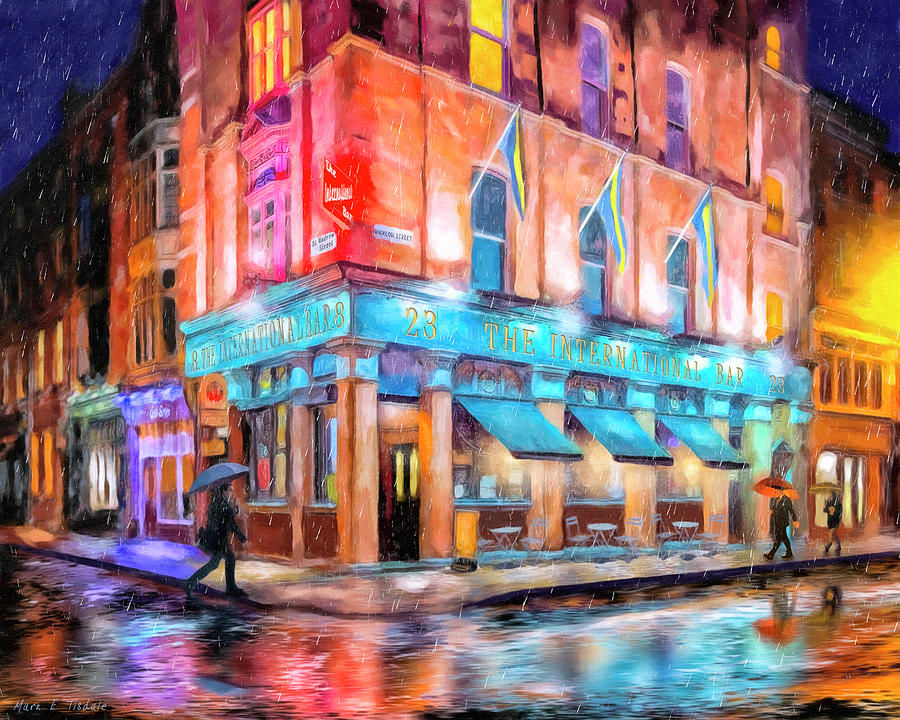 Dublin In The Rain Painting by Mark Tisdale