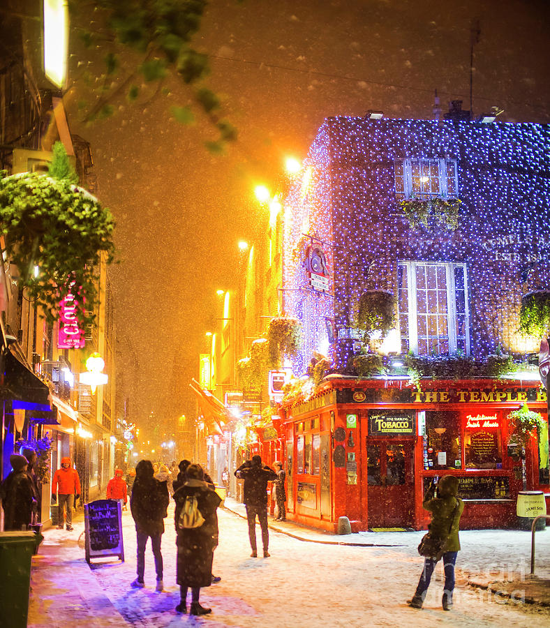 Dublin Ireland Frozen Temple Bar 2 Photograph by Alex Art Ireland ...