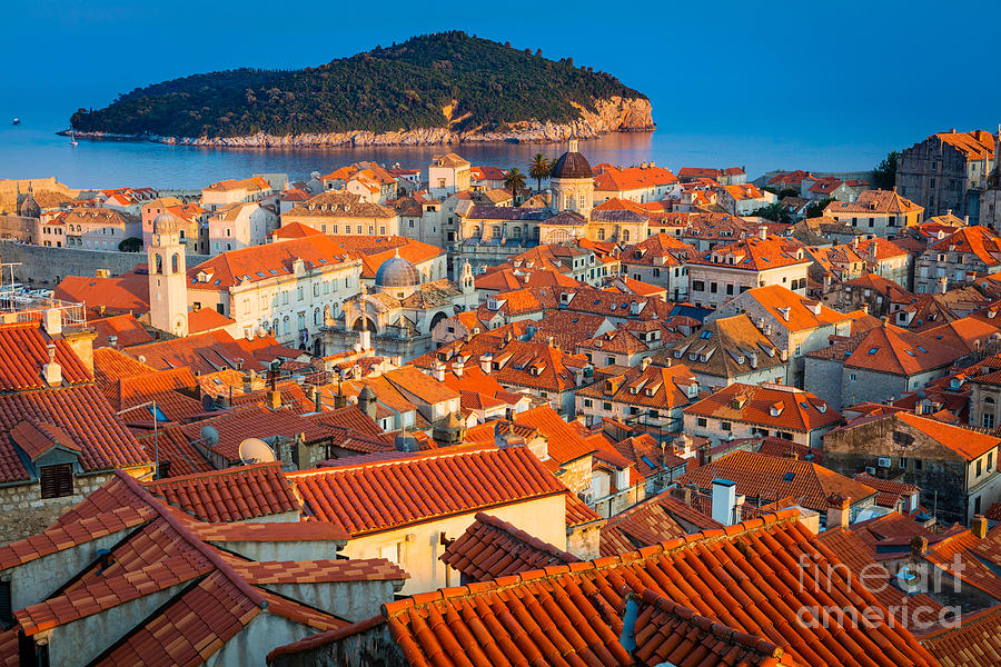 Architecture Photograph - Dubrovnik Rooftops by Inge Johnsson