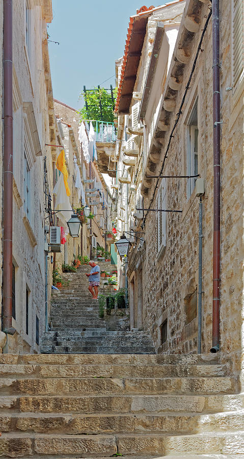 Dubrovnik Step Street Photograph by Sally Weigand