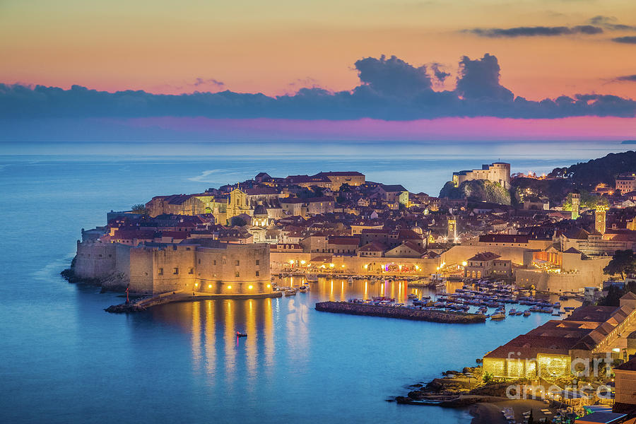 Dubrovnik Twilight Panorama Photograph by JR Photography