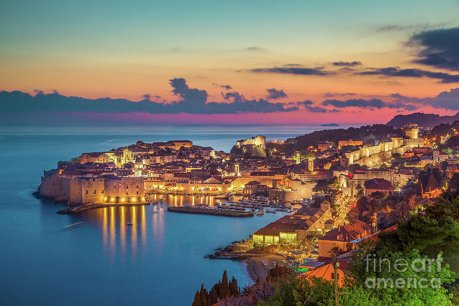 Dubrovnik Twilight View Photograph by JR Photography