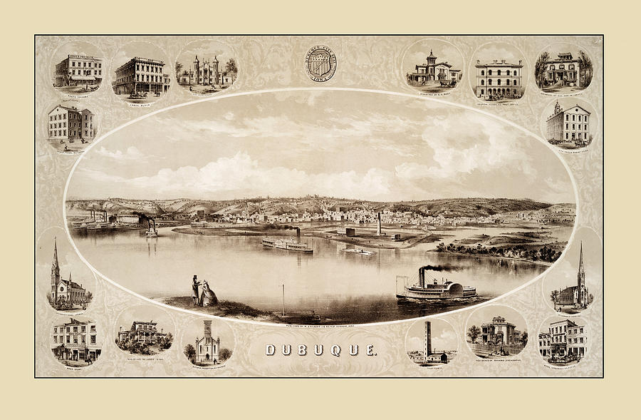 Dubuque 1859 Photograph by Andrew Fare