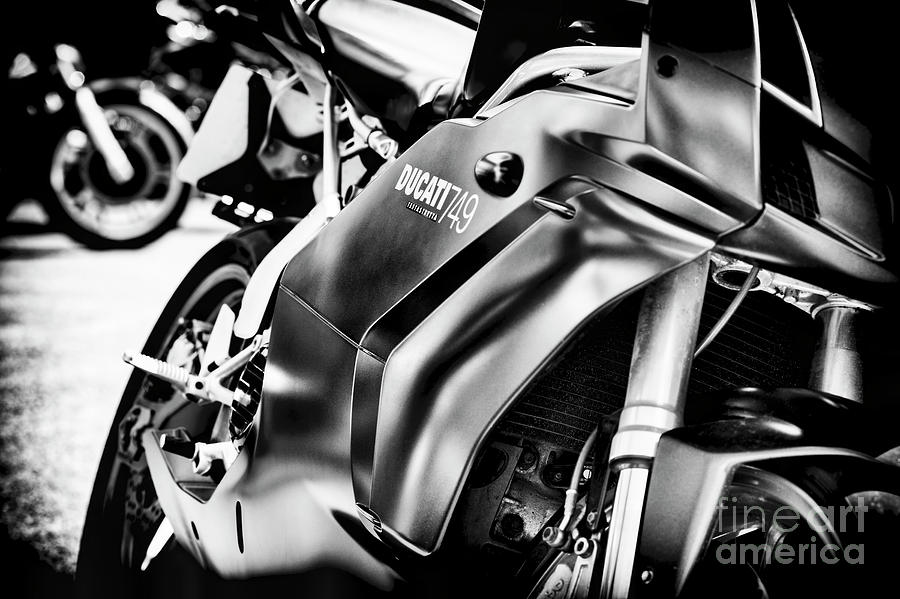 Ducati 749 Testastretta Monochrome Photograph by Tim Gainey