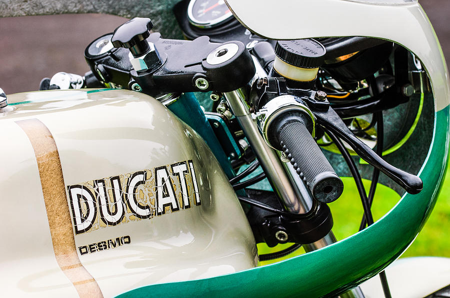 Transportation Photograph - Ducati Desmo Motorcycle -2127c by Jill Reger
