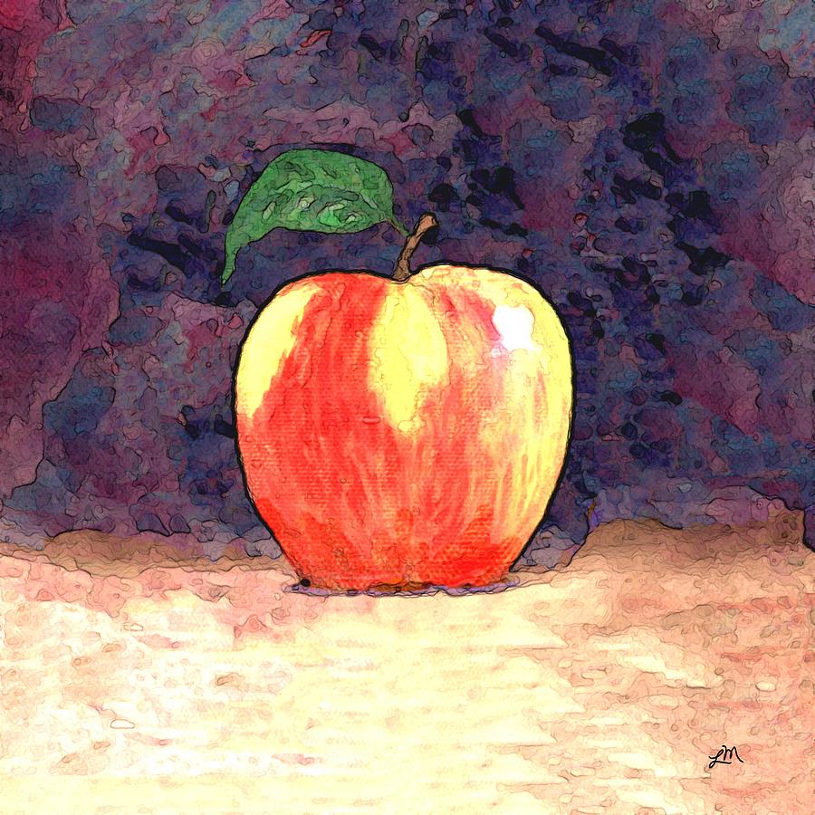 Still Life Painting - Duchess Apple Two by Linda Mears