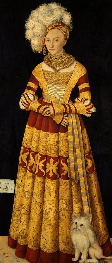 Duchess Katharina von Mecklenburg Painting by Lucas Cranach the Elder