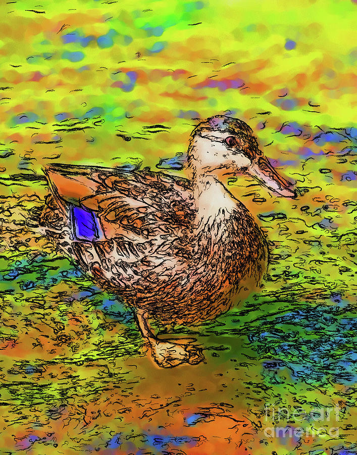 Duck Art Digital Art by Smilin Eyes Treasures
