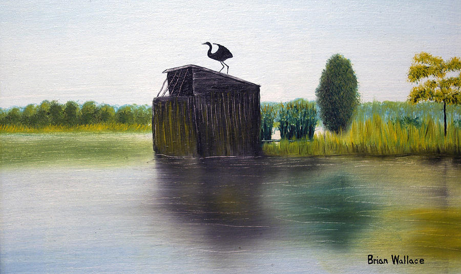 Duck Blind Painting by Brian Wallace