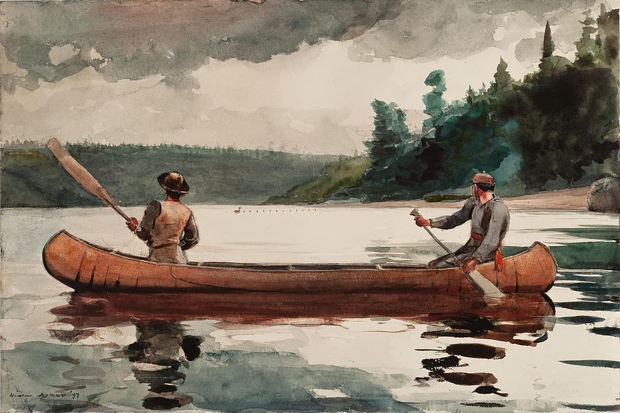 Duck hunting Painting by Winslow Homer