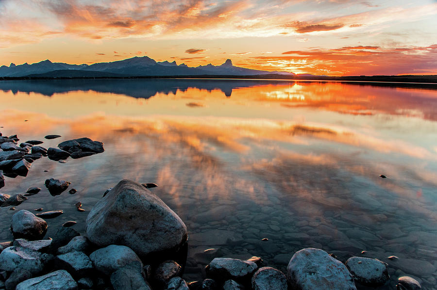 Duck Lake Sunset Photograph by Jedediah Hohf