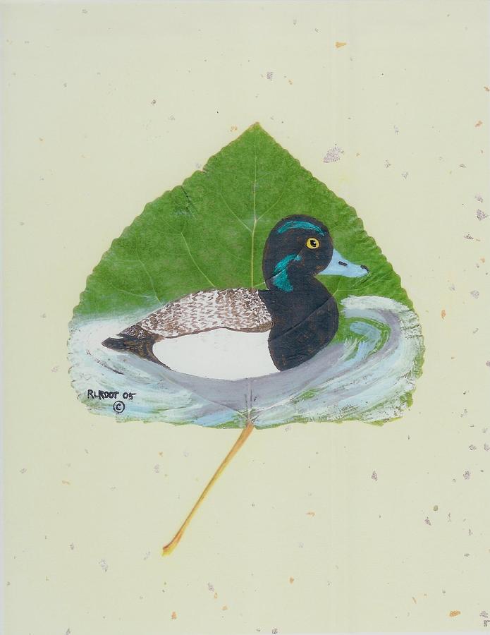 Duck on pond #2 Painting by Ralph Root