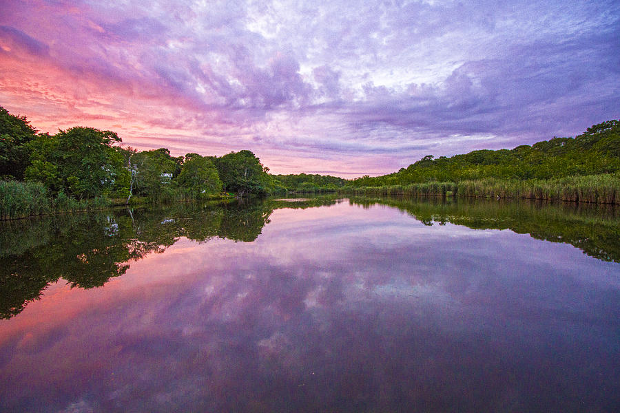 Duck Pond August Sunset Photograph by Robert Seifert