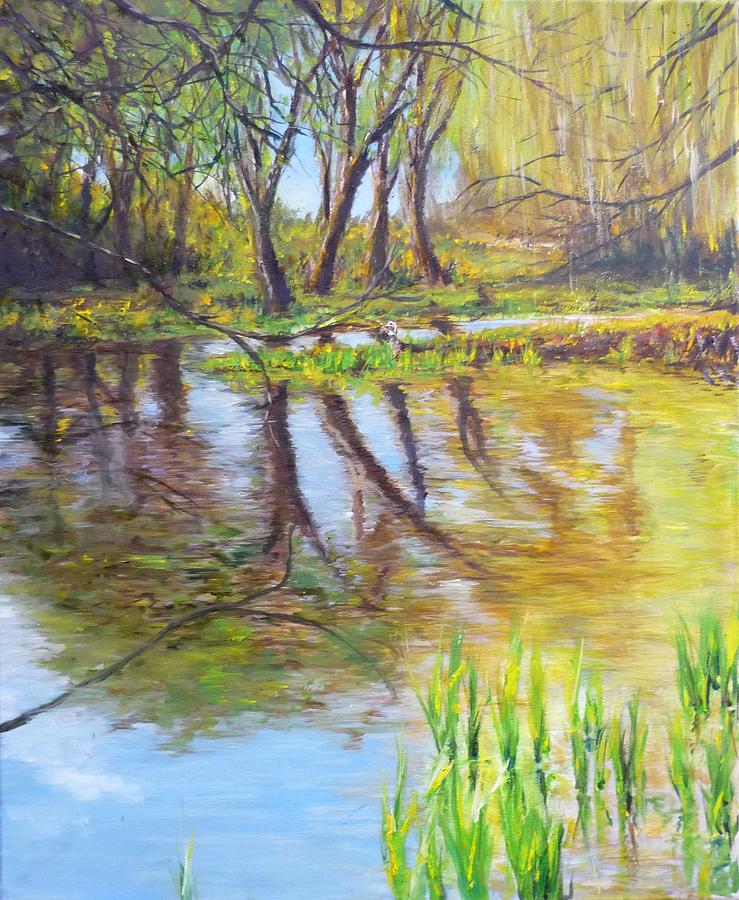 Duck Pond I Painting by Lizzy Forrester