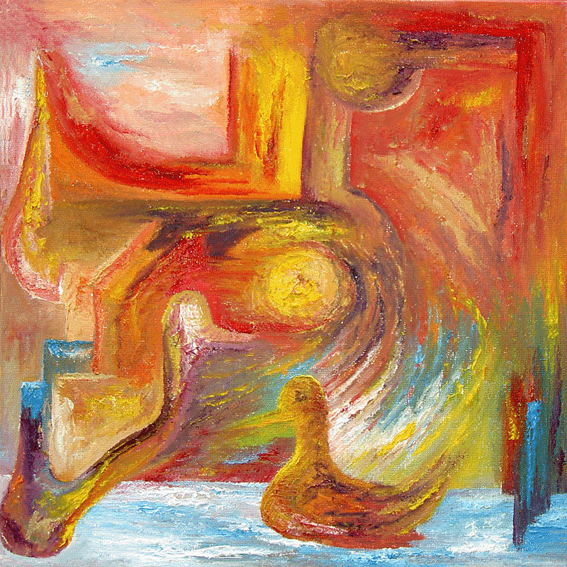 Duck Painting - Duck The Alchemist by Karina Ishkhanova Duck Painting - Duck The Alchemist by Karina Ishkhanova