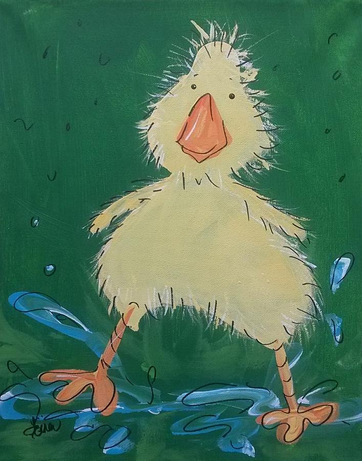 Duckling 1 Painting by Terri Einer