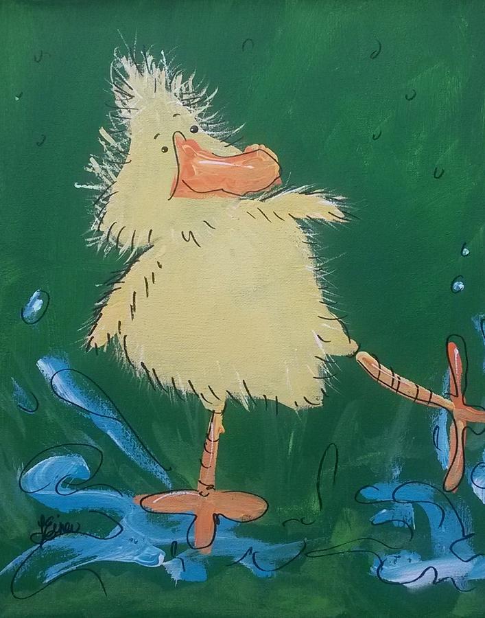 Duckling 2 Painting by Terri Einer