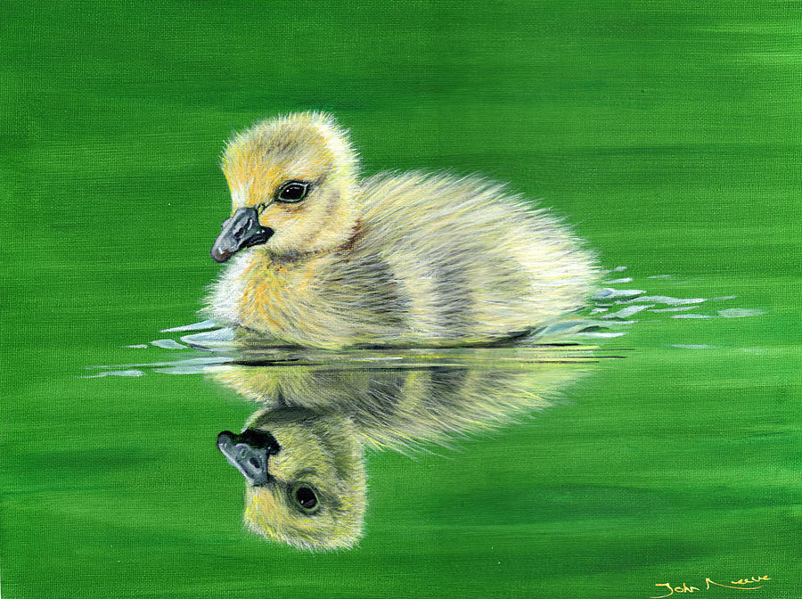 Duckling Painting by John Neeve