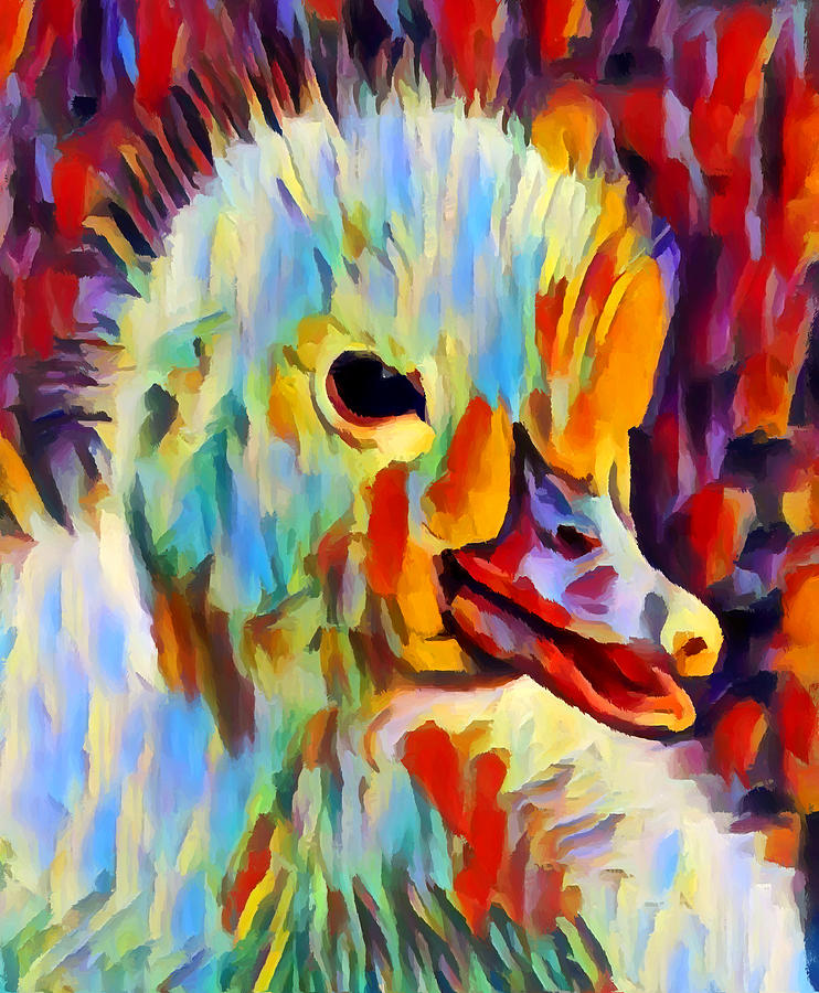 Duck Painting - Duckling Portrait by Chris Butler