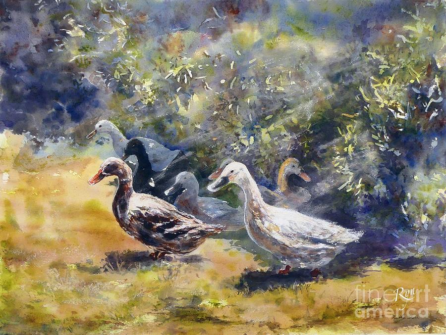 Ducks Day Out Painting by Ryn Shell