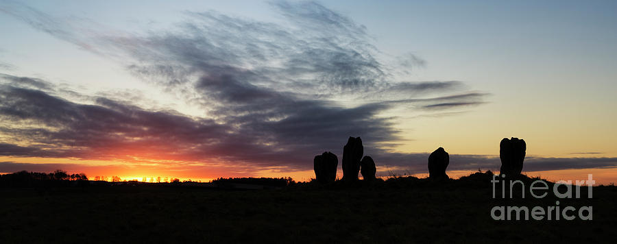 Sunset Photograph - Duddo Five Stones by Tim Gainey