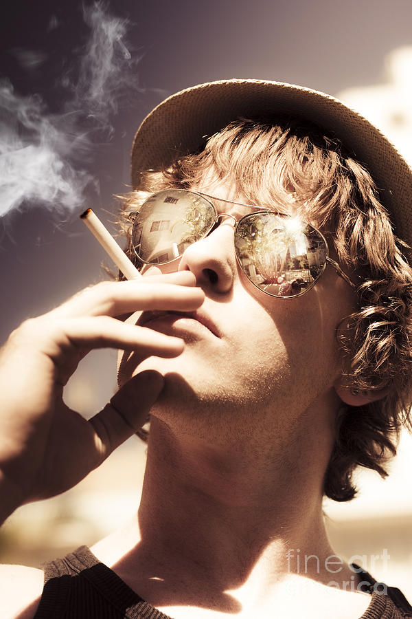 Dude Smoking Cigarette Photograph by Jorgo Photography