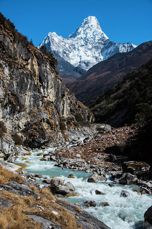Dudh Kosi River By Ama Dablam Photograph by Owen Weber