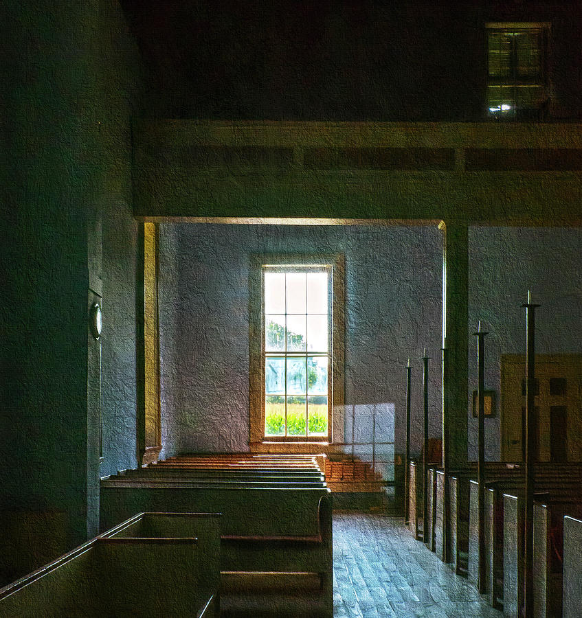 Dudleys Chapel Window - Painting Effect Photograph by Brian Wallace