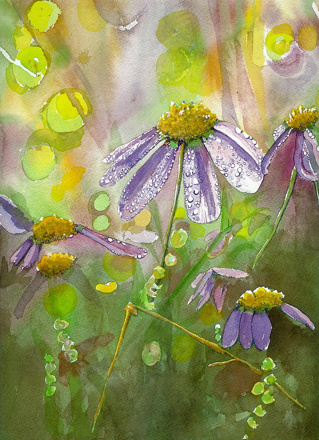 Due today z - Dew to Daisy Painting by Lynn Babineau