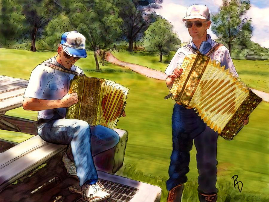 Dueling Accordions Digital Art by Ric Darrell
