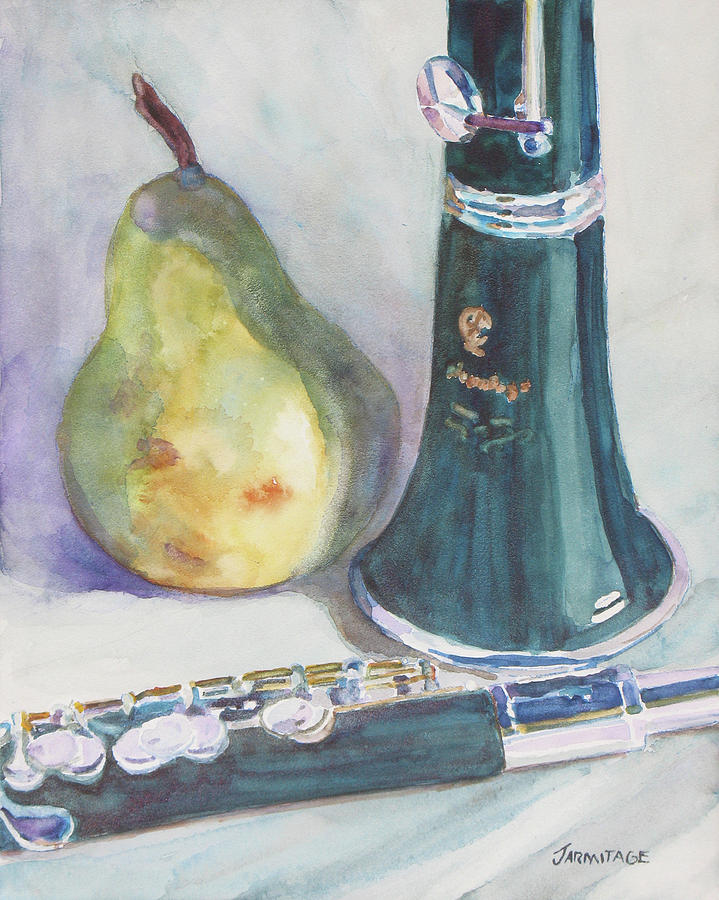 Duet for a Pear Painting by Jenny Armitage