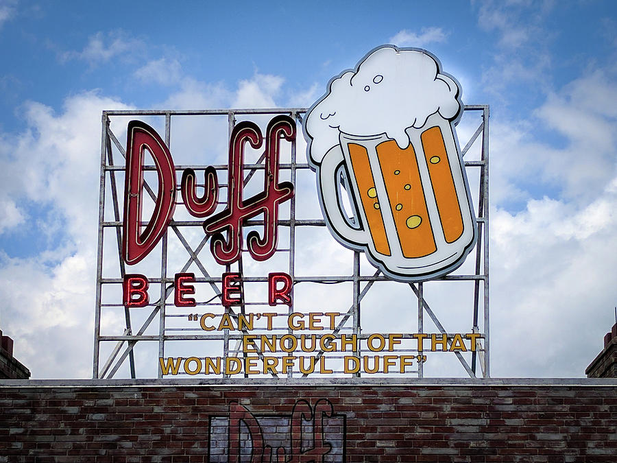 Duff Beer Sign Photograph by Wade Brooks