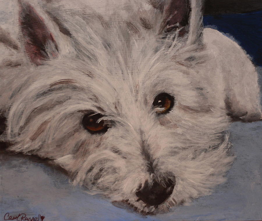 Duffy Resting Painting by Carol Russell