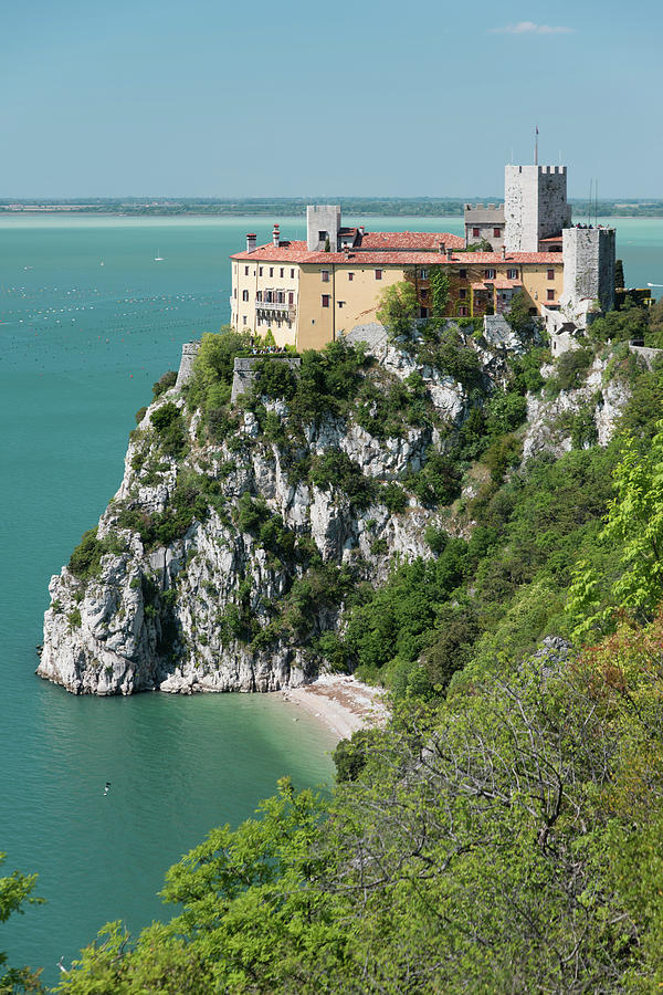 Duino Castle, Clinging To A Rocky Karst Spur On The Sea Cliffs Photograph