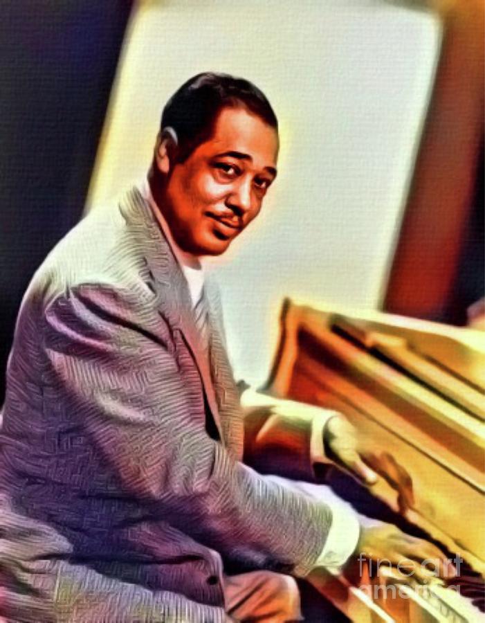 Duke Ellington, Music Legend. Digital Art By Mb Digital Art