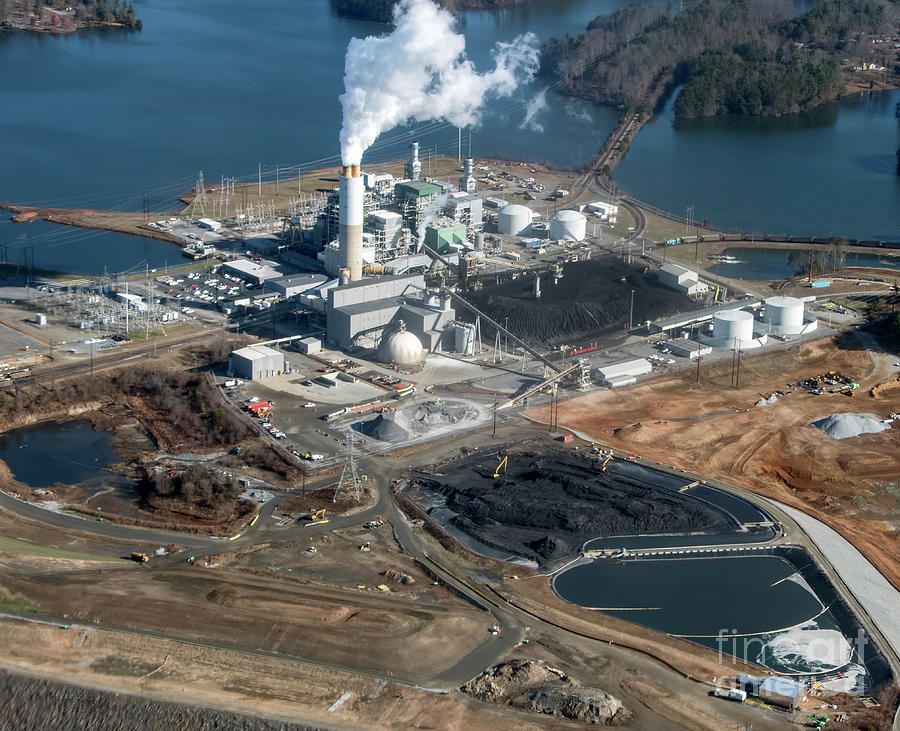 Duke Energy Progress Energy Coal Burning Power Plant at Lake J