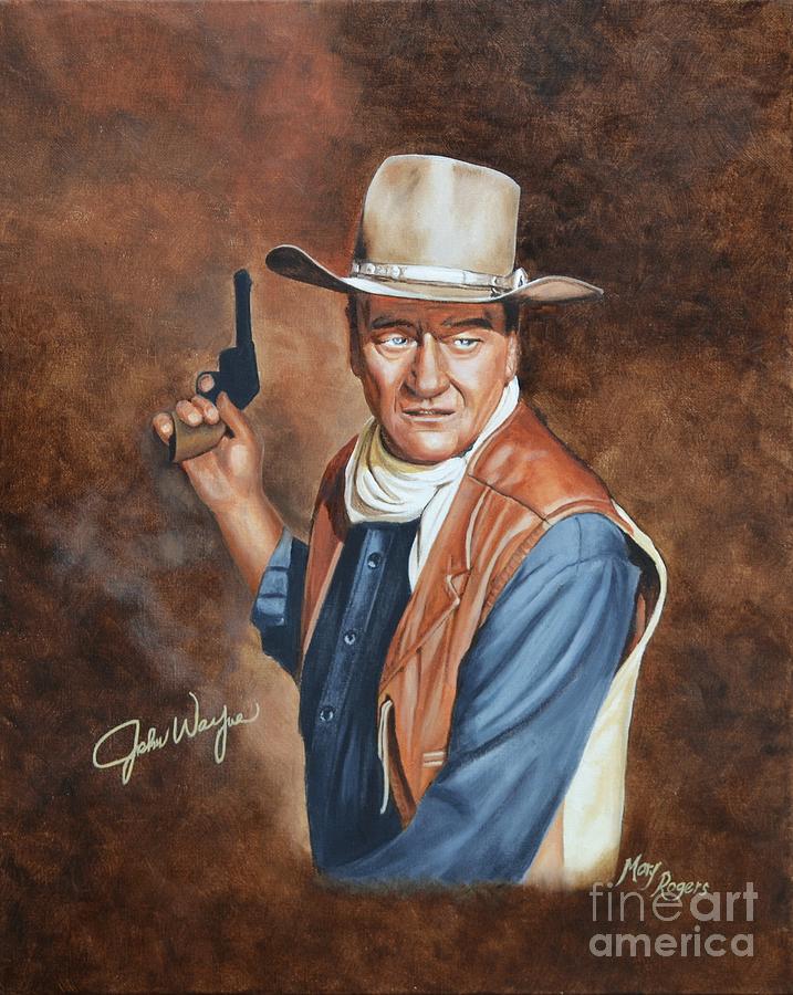 John Wayne Painting - Duke by Mary Rogers