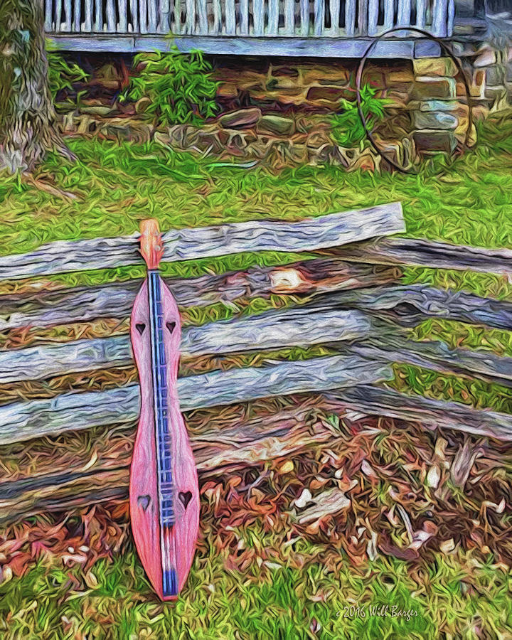 Dulcimer on a Fence Nbr 1G Painting by Will Barger