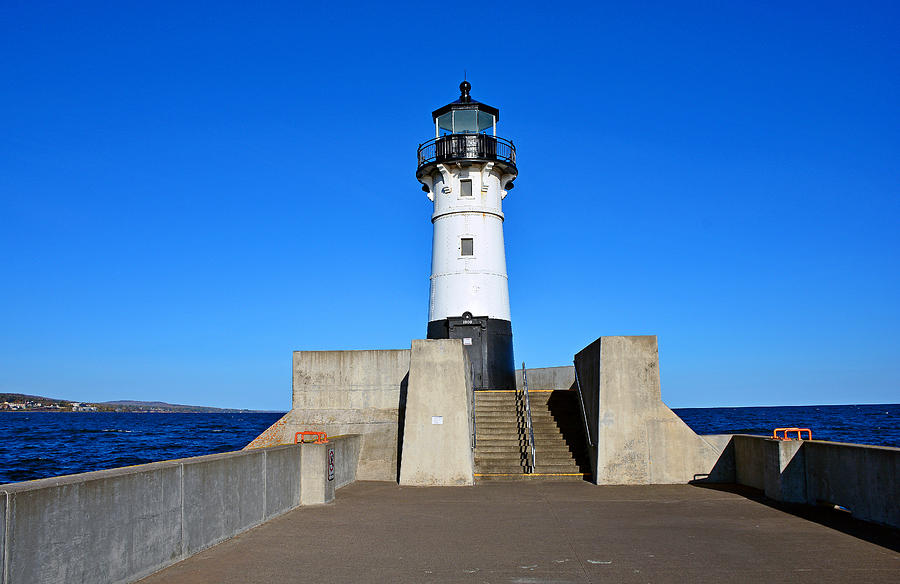 Duluth Harbor North Breakwater Lighthouse Photograph by Robert Meyers-Lussier