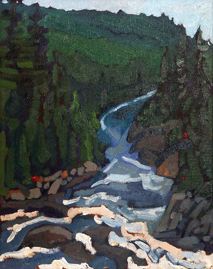 Dumoine Grande Chute Painting by Phil Chadwick
