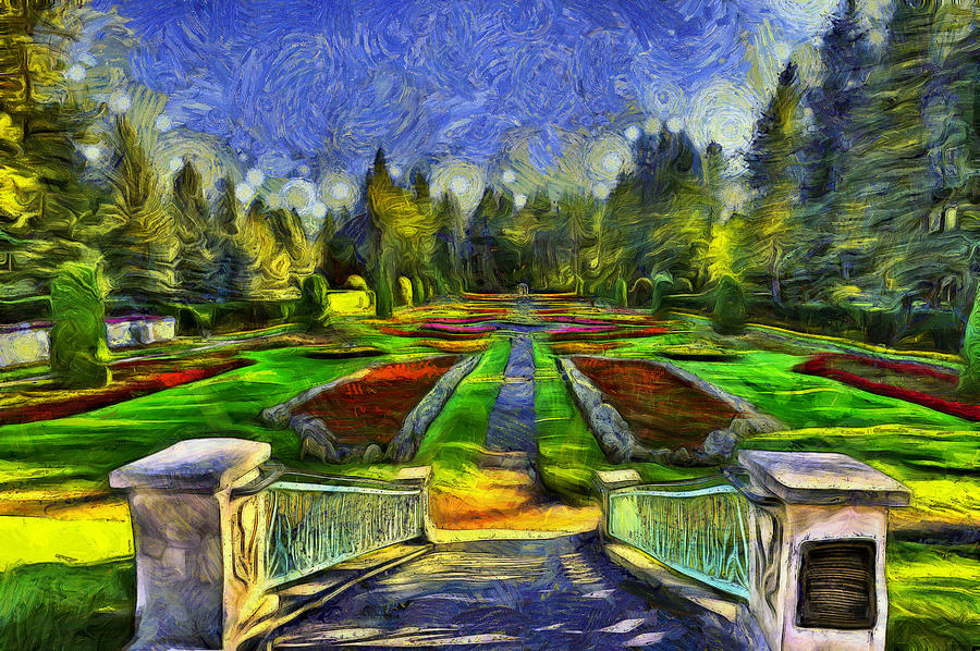 Duncan Gardens Van Gogh Style Photograph by Mark Kiver
